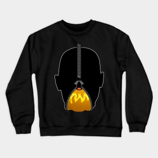 Impatient Halloween Monster Scary Orange True Face Zipper Crewneck Sweatshirt